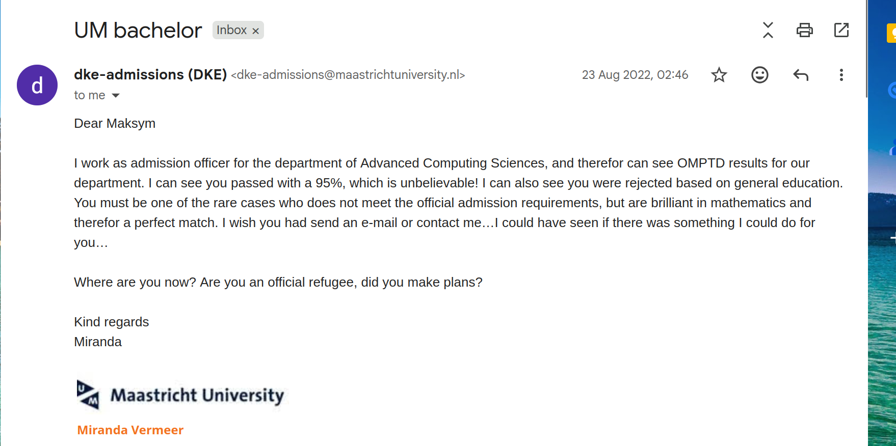 Maastricht University Academic Recognition